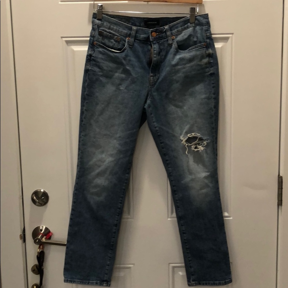 Jcrew slim broken in boyfriend jeans size 27